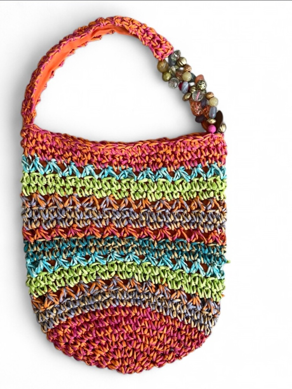 Kelly & Katie Colorful Woven Beaded Shoulder Bag Boho Festival Purse
